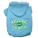 Pet Dog & Cat Hoodie Screen Printed, "Kiss Me I'm Irish"