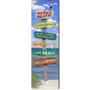 Mexico Beach Sailboat Directional | Wall Art Print on Real Wood