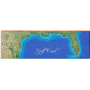 Gulf Coast Map | Wall Art Print on Real Wood