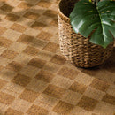 Kuval Checkered Brown Rug