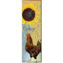 Sunflower Rooster SPO2 | Wall Art Print on Real Wood