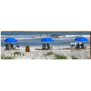 Drakes Island Blue Beach Umbrellas SPO2 | Wall Art Print on Real Wood