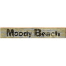 Moody Beach Sign SPO2 | Wall Art Print on Real Wood