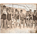 Swimmer Boys SPO2 | Wall Art Print on Real Wood