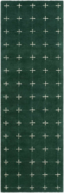 Sanvi Green Tufted Hand Tufted Wool Area Rug