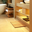 Deschutes Natural Teak Shower and Bath String Mat with Rubber Feet 23.62" x 15.75"