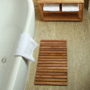 Deschutes Natural Teak Shower and Bath String Mat with Rubber Feet 23.62" x 15.75"