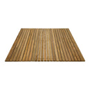 Chiba Teak Shower and Bath String Mat with Rubber Footing 36″ x 36"