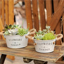 Farmhouse Metal Flower Planters (Oval & Round)
