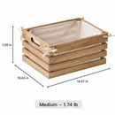 Linen-Lined Wooden Crate