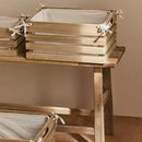 Linen-Lined Wooden Crate