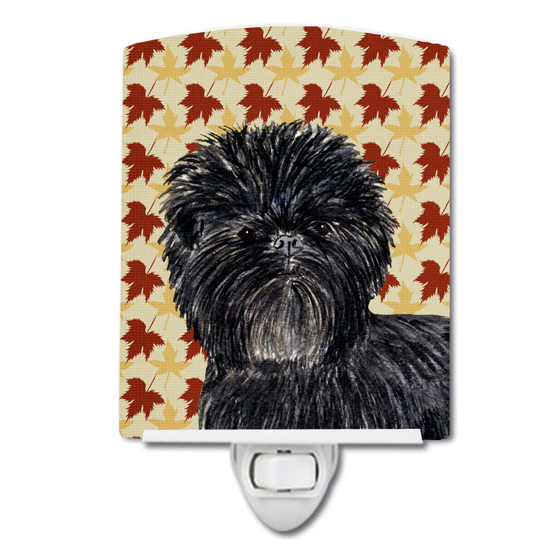 Affenpinscher Fall Leaves Portrait Ceramic Night Light SS4345CNL