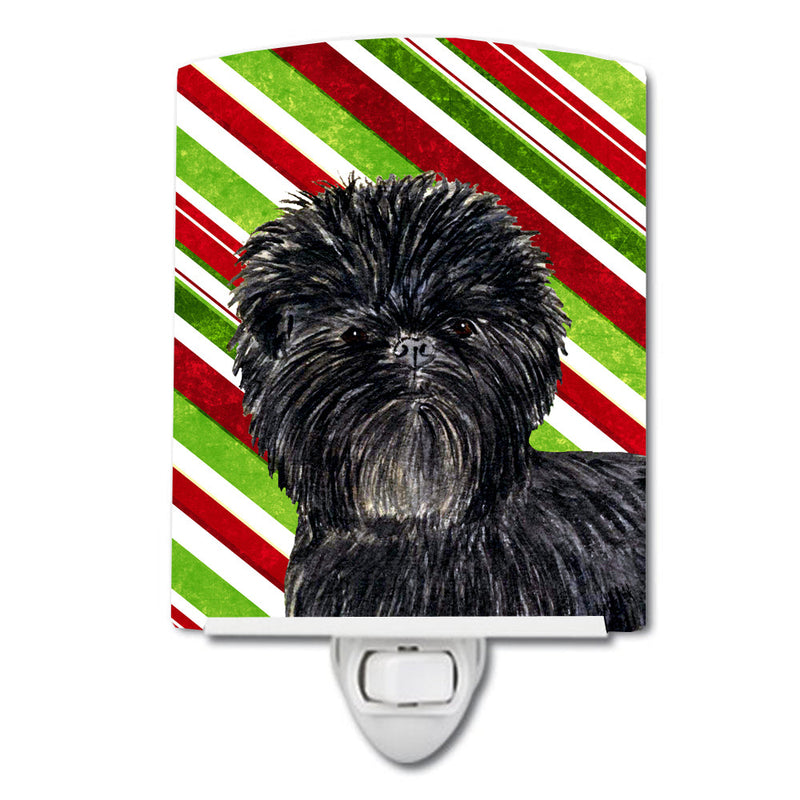 Affenpinscher Candy Cane Holiday Christmas Ceramic Night Light SS4580CNL