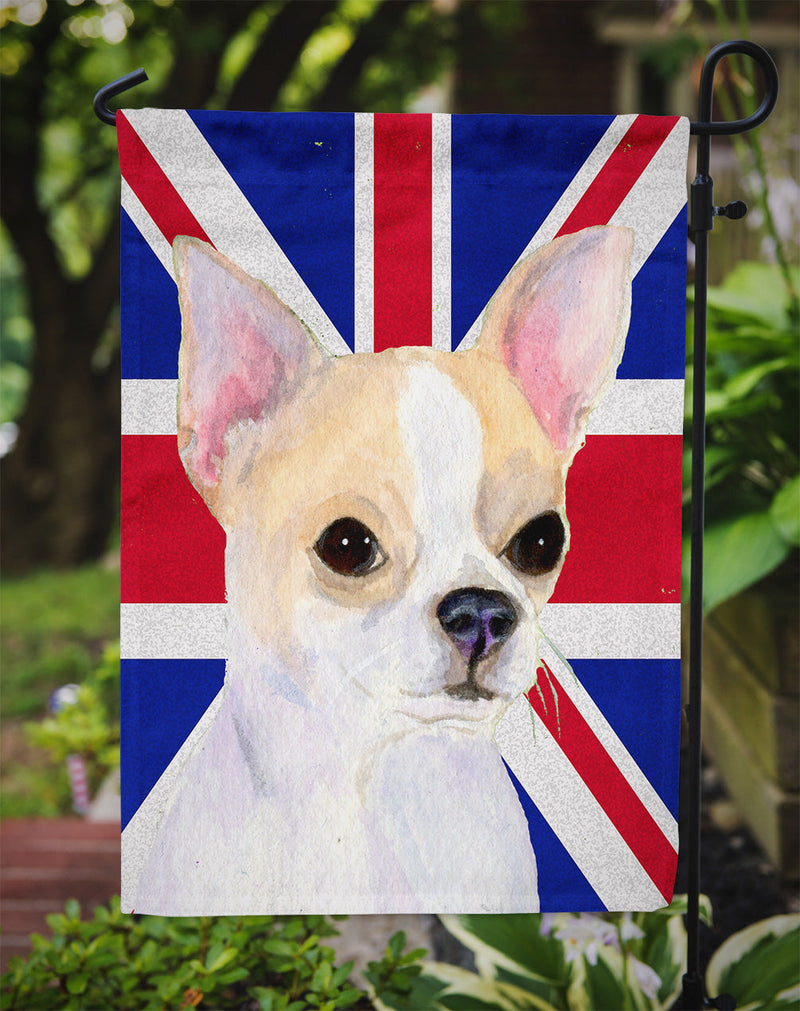 Chihuahua with English Union Jack British Flag Flag Garden Size