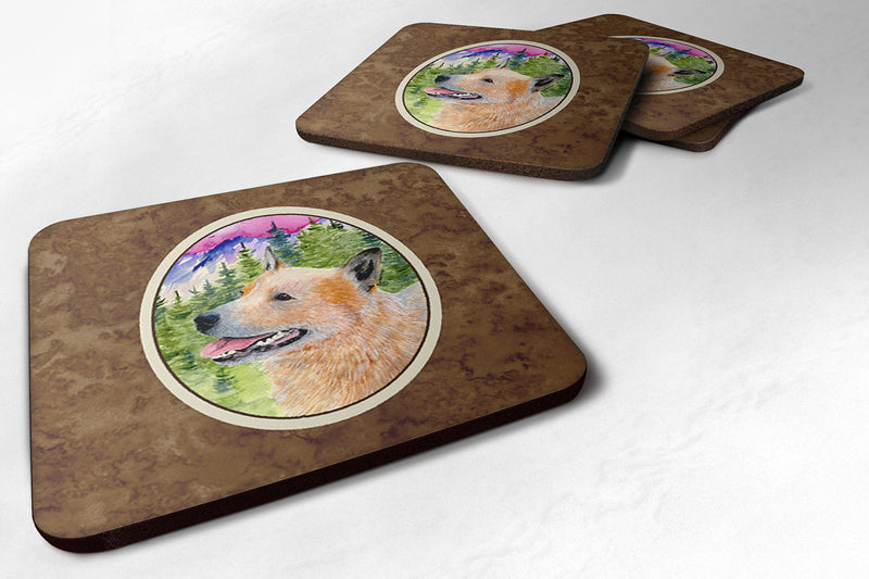 Set of 4 Australian Cattle Dog Foam Coasters