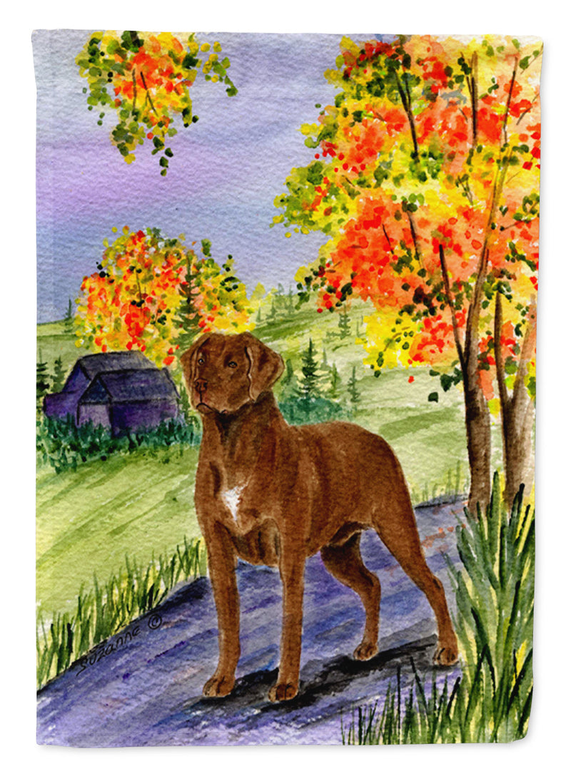 Chesapeake Bay Retriever Flag Canvas House Size