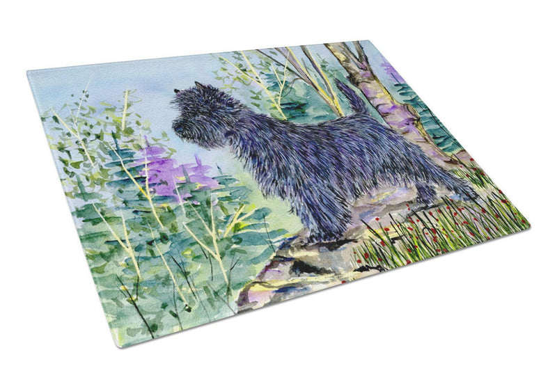 Cairn Terrier Glass Cutting Board Large