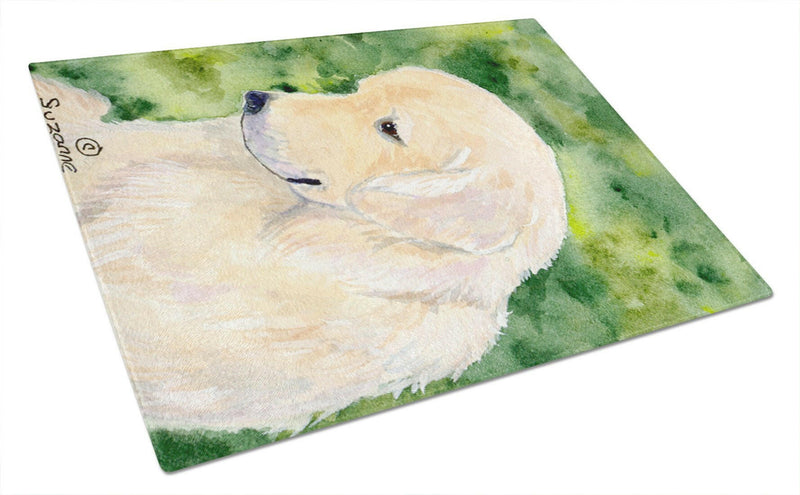 Golden Retriever Glass Cutting Board Large