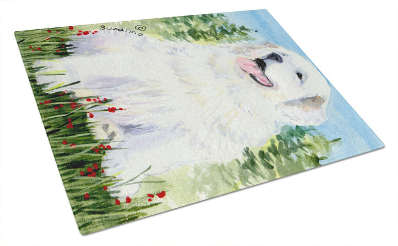 Great Pyrenees Glass Cutting Board Large