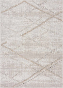 Baqer Bone & Tan Textured Performance Rug - Clearance