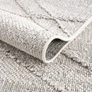 Baqer Bone & Taupe Textured Performance Outdoor Rug - Clearance