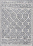 Diah Gray Blue & Bone Outdoor Area Rug - Clearance