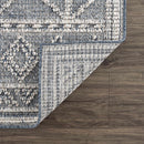 Diah Gray Blue & Bone Outdoor Area Rug - Clearance
