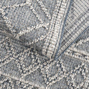 Diah Gray Blue & Bone Outdoor Area Rug - Clearance