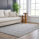 Diah Gray Blue & Bone Area Rug - Clearance