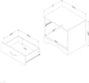 Modern 1 Drawer Nightstand End Side Table Storage in White