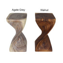 Haussmann Single Twist Stool End Table 12x12x24 in Height  Walnut Oil