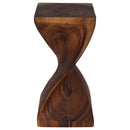 Haussmann Single Twist Stool End Table 12x12x24 in Height  Walnut Oil