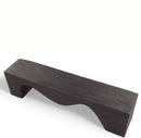 Z-71" Inch Long Modern Black Sculpture Bench - 1