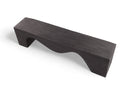 Z-71" Inch Long Modern Black Sculpture Bench - 1