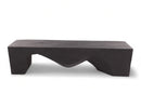 Z-71" Inch Long Modern Black Sculpture Bench - 1