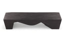 Z-71" Inch Long Modern Black Sculpture Bench - 1