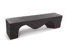 Z-71" Inch Long Modern Black Sculpture Bench - 1