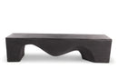 71" Inch Long Modern Black Sculpture Bench - 4