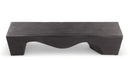 71" Inch Long Modern Black Sculpture Bench - 4