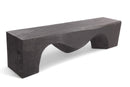 71" Inch Long Modern Black Sculpture Bench - 4
