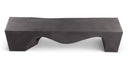 71" Inch Long Modern Black Sculpture Bench - 4