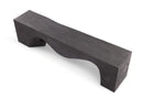 71" Inch Long Modern Black Sculpture Bench - 4