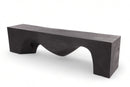 71" Inch Long Modern Black Sculpture Bench - 4