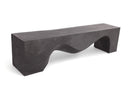 71" Inch Long Modern Black Sculpture Bench - 4