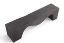 71" Inch Long Modern Black Sculpture Bench - 4