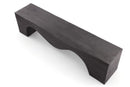 71" Inch Long Modern Black Sculpture Bench - 4