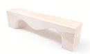 71" Inch Long Modern White Sculpture Bench - 5