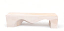 71" Inch Long Modern White Sculpture Bench - 5