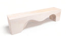 71" Inch Long Modern White Sculpture Bench - 5
