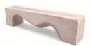 71" Inch Long Modern White Sculpture Bench - 6